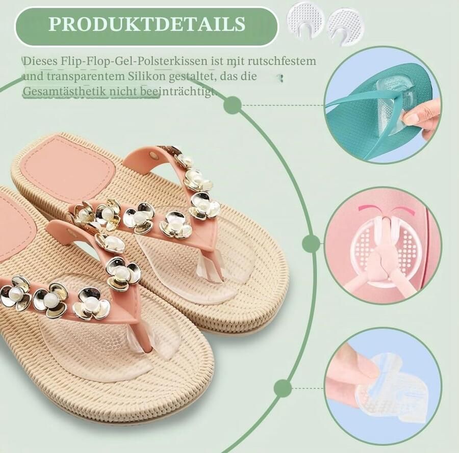 6 paar siliconen teensandalen teenbeschermers zachte anti-slijtage flip flop gel kussens pad heldere flip-flops beschermers voorkussen van string sandalen geschikt voor nen en