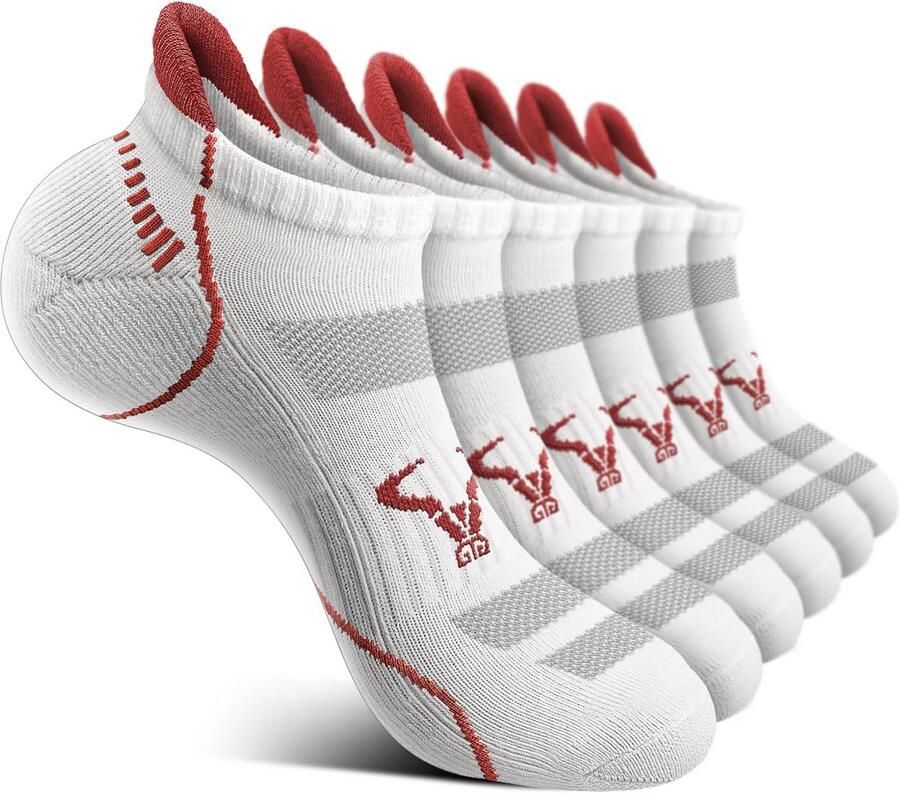 6 Paar Sneakersokken Heren Ademend & Antizweet Sportsokken en Hardloopsokken