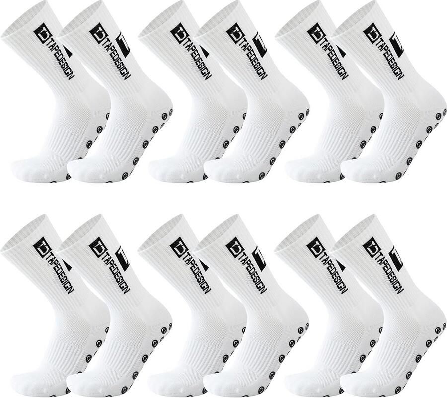 6 Paar Sneakersokken Heren Antislip Sportsokken met Ademend en Vochtafvoerend Materiaal