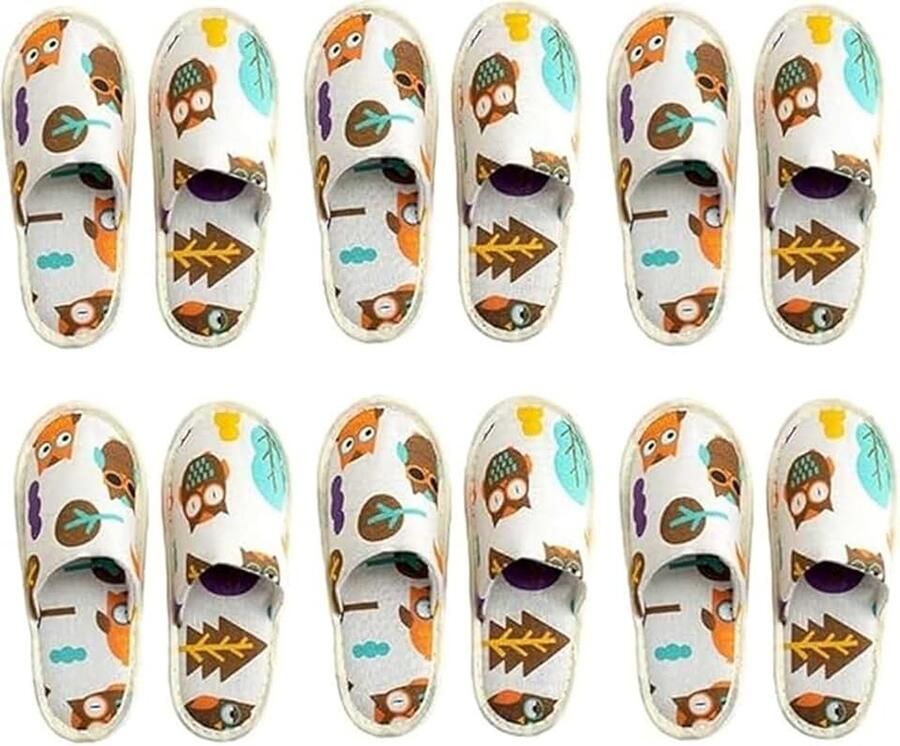 6 paar wegwerp antislip pantoffels voor hotel thuis reizen en feestgasten