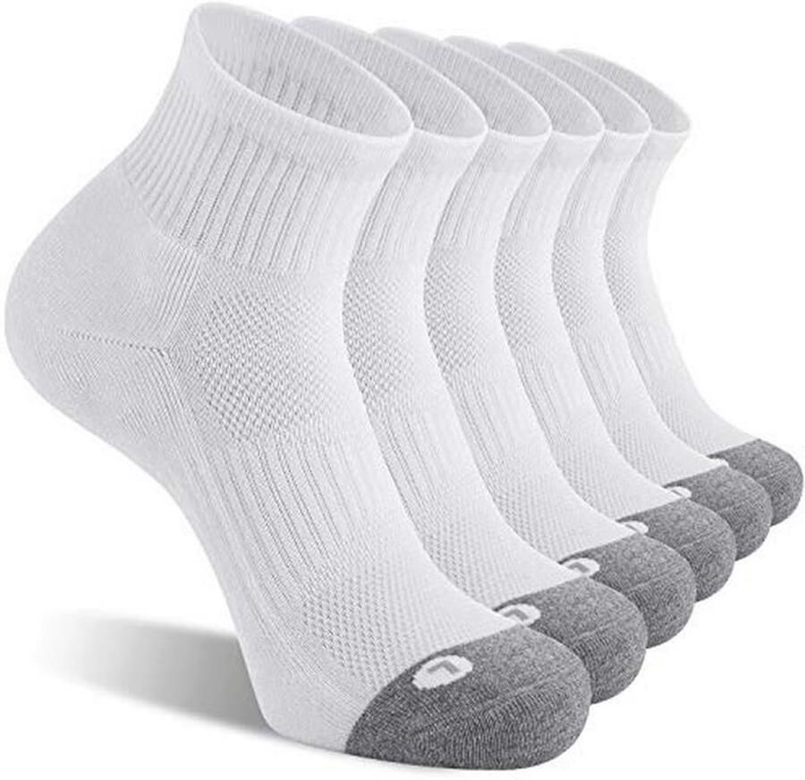 6 Pack Heren Athletic Enkelsokken Cushioned Sport Running Sokken voor