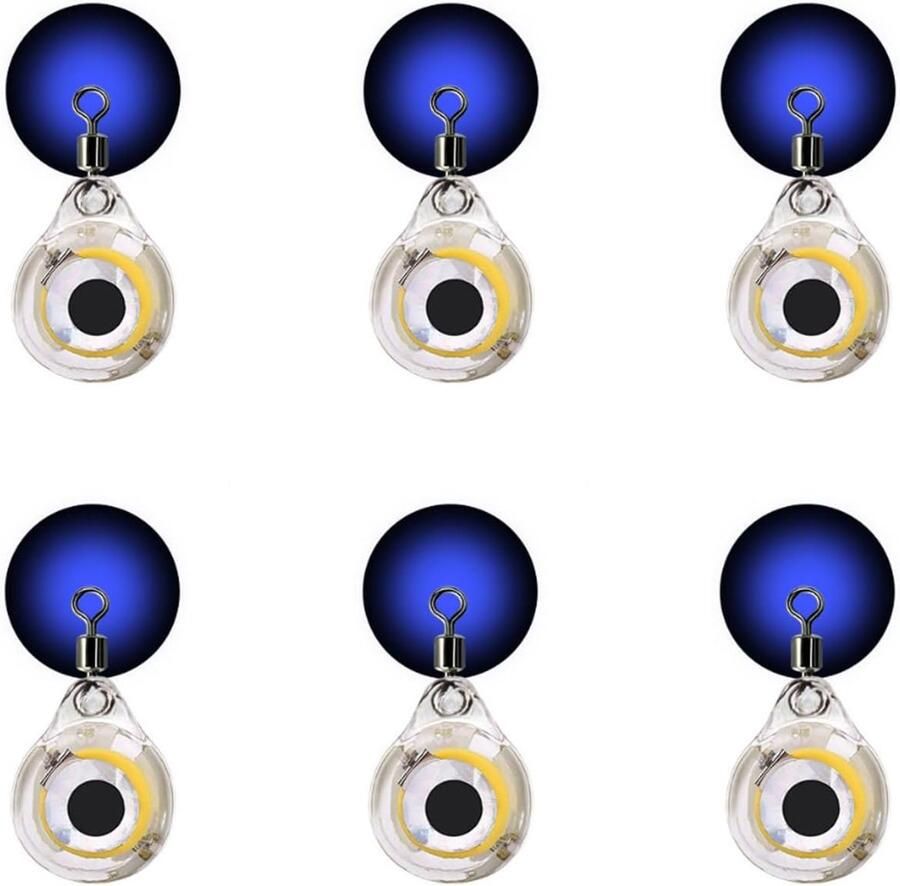 6 STKS Vissen Lokken Lichten Fisheye Ontwerp Onderwater Vissen Lampen Voor Boot Zee Ijs Vissen