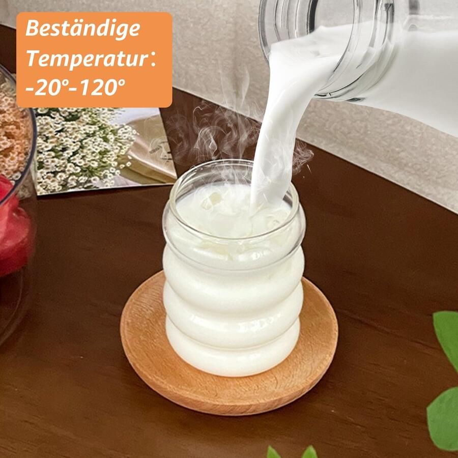 6 Stuks Drinkglas met Rietje Spiraal Glas 350 ml 10 x Transparante Glazen Beker voor Sap Cocktail Water Thuis Bar Feest Dagelijks Gebruik