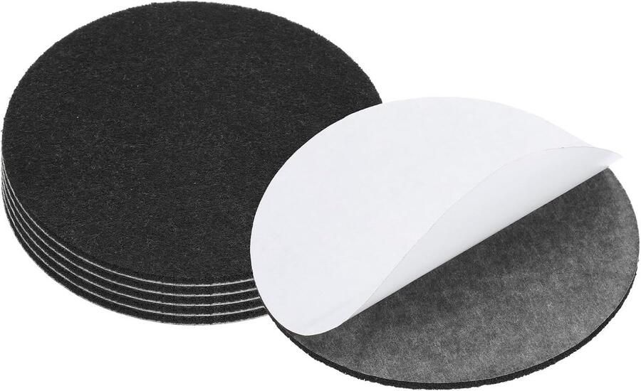 6 stuks lampvoet van vilt diameter zwart Zelfklevende vilten zacht rond 3 mm dik antislip en krasbestendig voor het knutselen van lampen