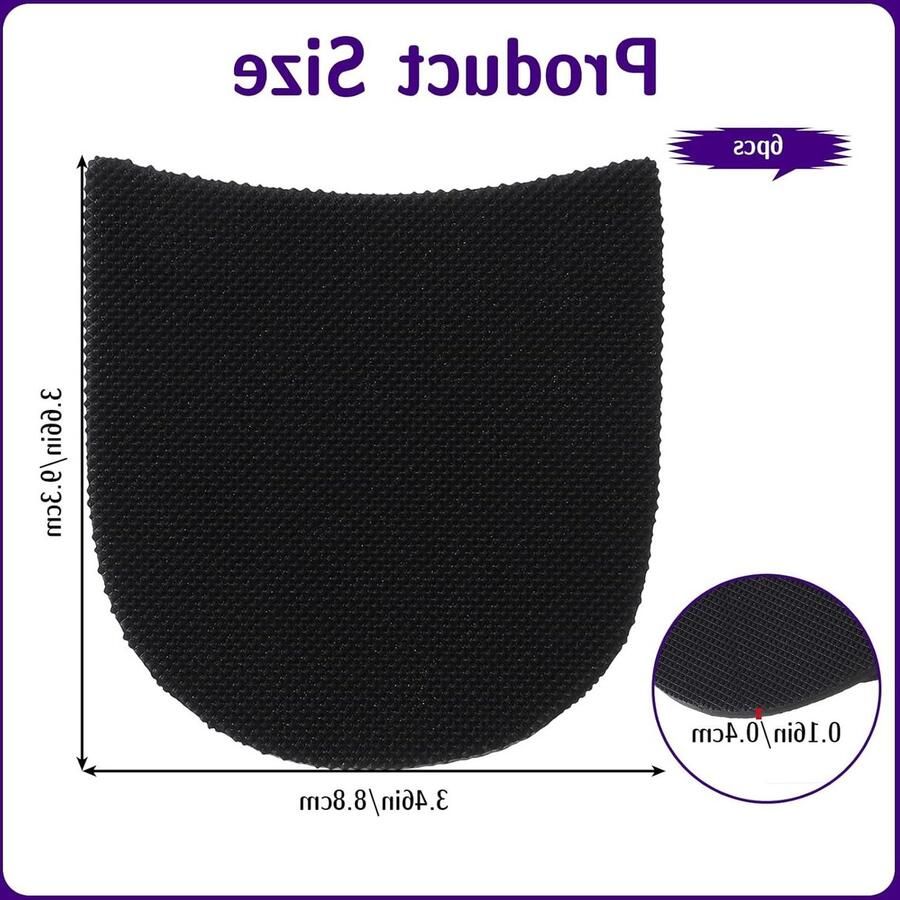 6 Stuks Schoenhiel Reparatie Rubber Pads Laarshak Vervangingen Anti-Slip Schoenzolen Beschermers voor nen en 0 16 Inch (4 mm) Dikke Lijm Hak Pads
