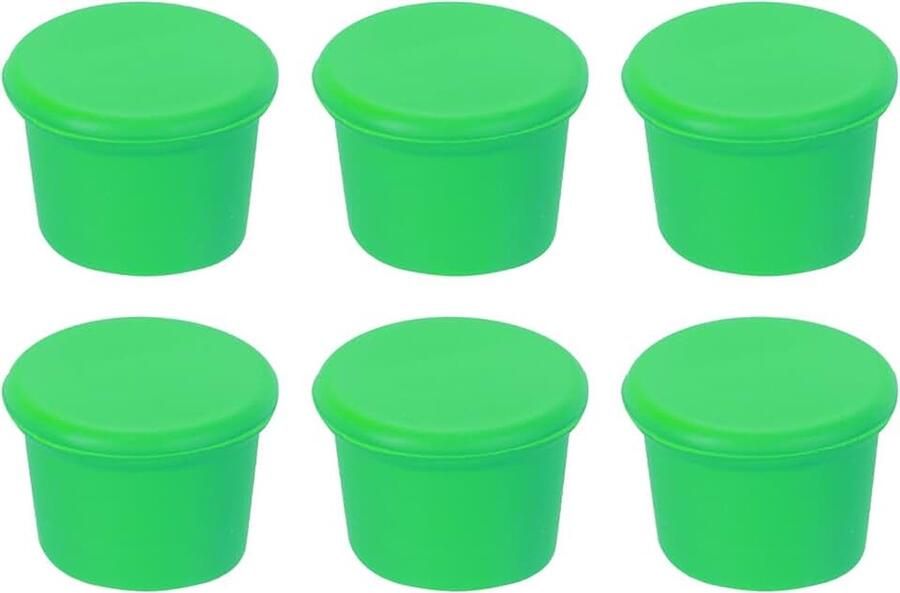 6 stuks wijnsluitingen herbruikbare bierflesafdekking wijnflessluiting wijndop wijnbesparer groen