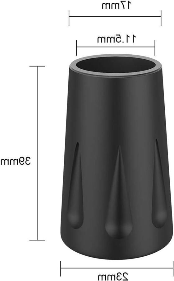 6 Stuks Puntbescherming voor Wandelschoenen Accessoires Ronde Rubber Tips voor Trekkingstokken mm