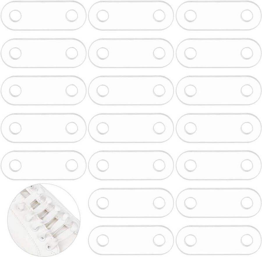 60 stuks ovale pv veterhangers voor sportschoenen en laarzen set van decoratieve acryl gespen doe-het-zelf 13 x 38 x 3 mm lopers accessoires