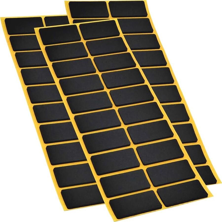 60 x zelfklevende antislippads van EPDM-celrubber 20 x 40 mm zwart rechthoekig 2 5 mm sterke anti-slip glijders
