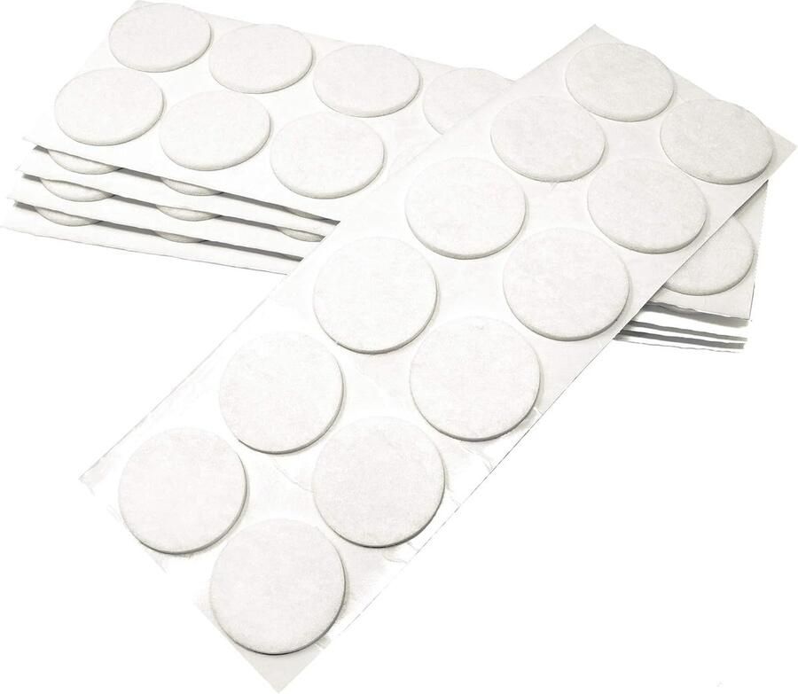 60 x zelfklevende viltglijders Wit ø 40 mm Rond Meubelviltglijders met een dikte van 3 5 mm Meubel- en vloerbescherming