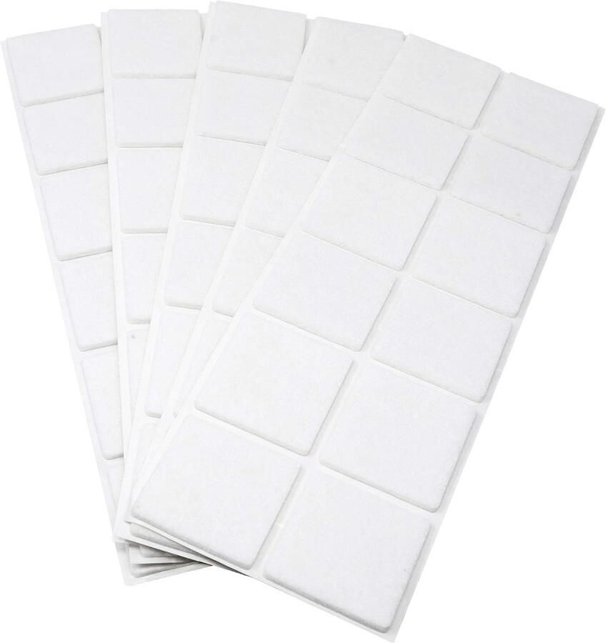 60 x zelfklevende viltglijders Wit 40x40 mm Vierkant Meubelviltglijders met een dikte van 3 5 mm Meubel- en vloerbescherming