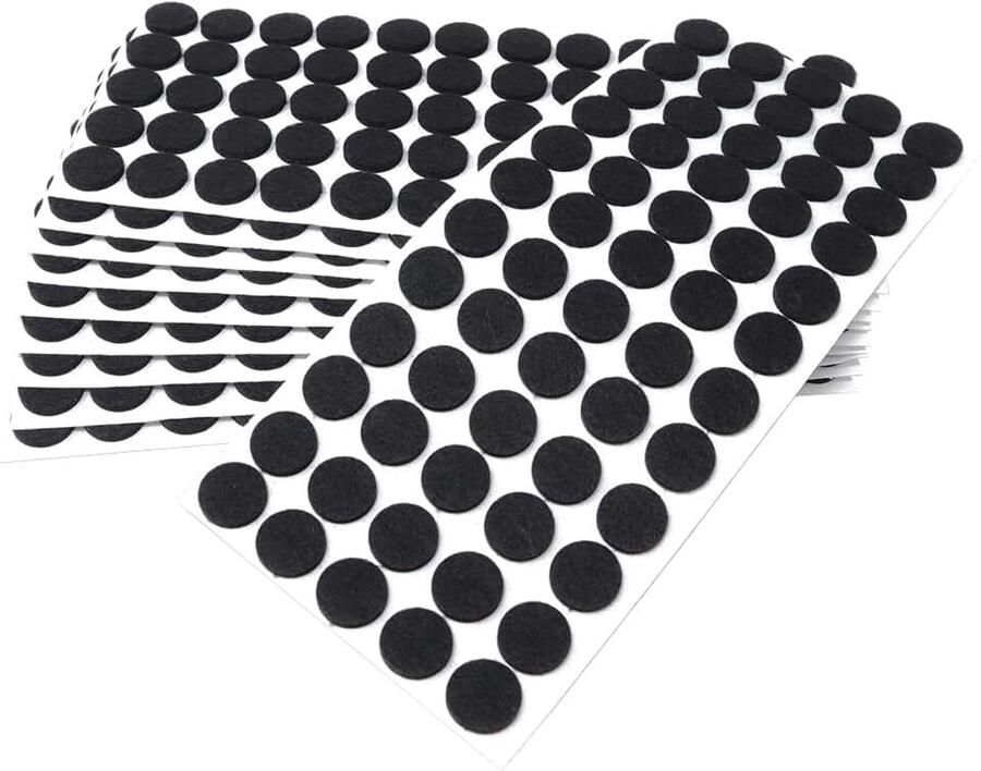 600 x zelfklevende viltglijders Zwart ø 20 mm Rond Meubelviltglijders met een dikte van 3 5 mm Meubel- en vloerbescherming