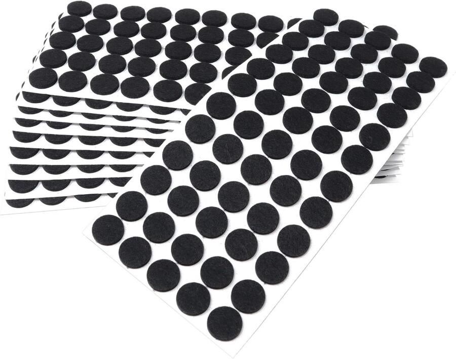 600 x zelfklevende viltglijders Zwart ø 20 mm Rond Meubelviltglijders met een dikte van 3 5 mm Meubel- en vloerbescherming