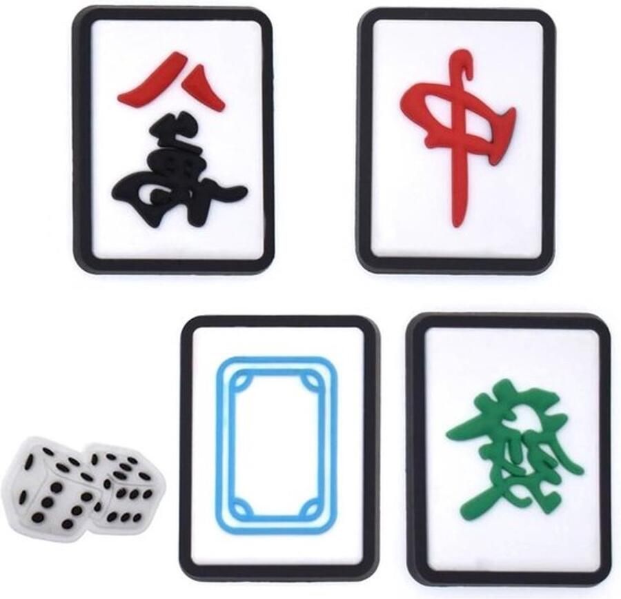 6pcs Mahjong Shoe Charms for Clogs Birthday Gifts for and