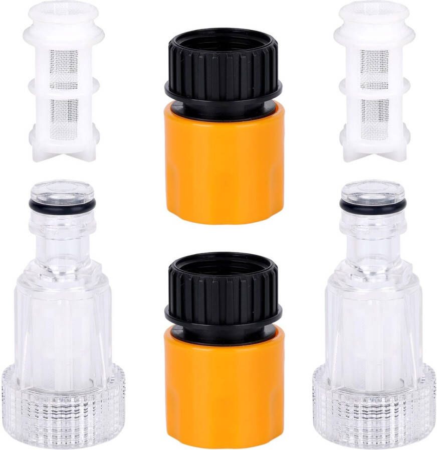 6st 3 4 Hogedrukreiniger Tuinslangadapter Snelkoppeling Tuinslanginlaatfilter Hogedrukreinigeronderdelen en Accessoires Compatibel met PW909103K