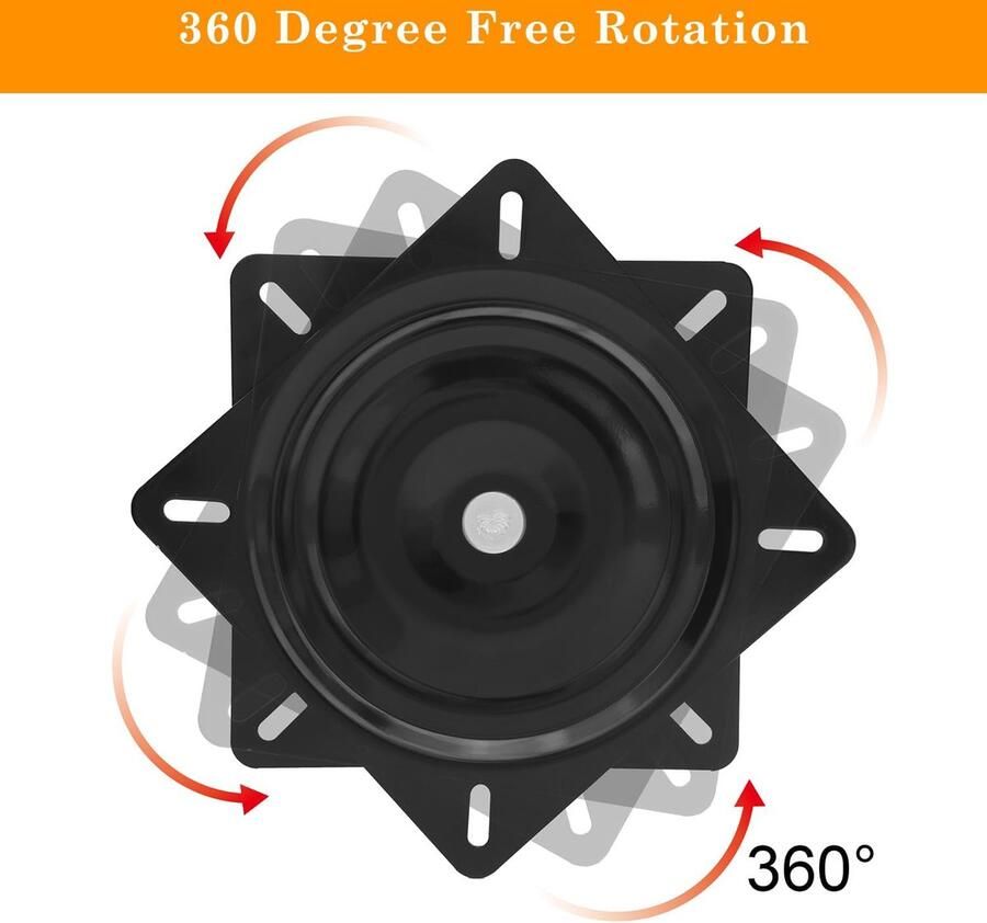 7 inch zitting draaibare basis 360 graden draaibaar zitting montageplaat EDC gecoat roestvrij staal hardware accessoires voor marine boot jacht