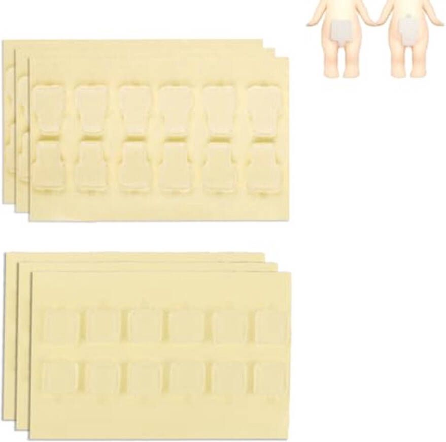 72st Plakband voor Sonny Angel Hipper Dubbelzijdig Transparante Lijm Plakkerige Klei Verwijderbaar Minifiguurtjes Stickerpads Residuvrij en Stevige Grip voor Doe-Het-Zelf Decoratie