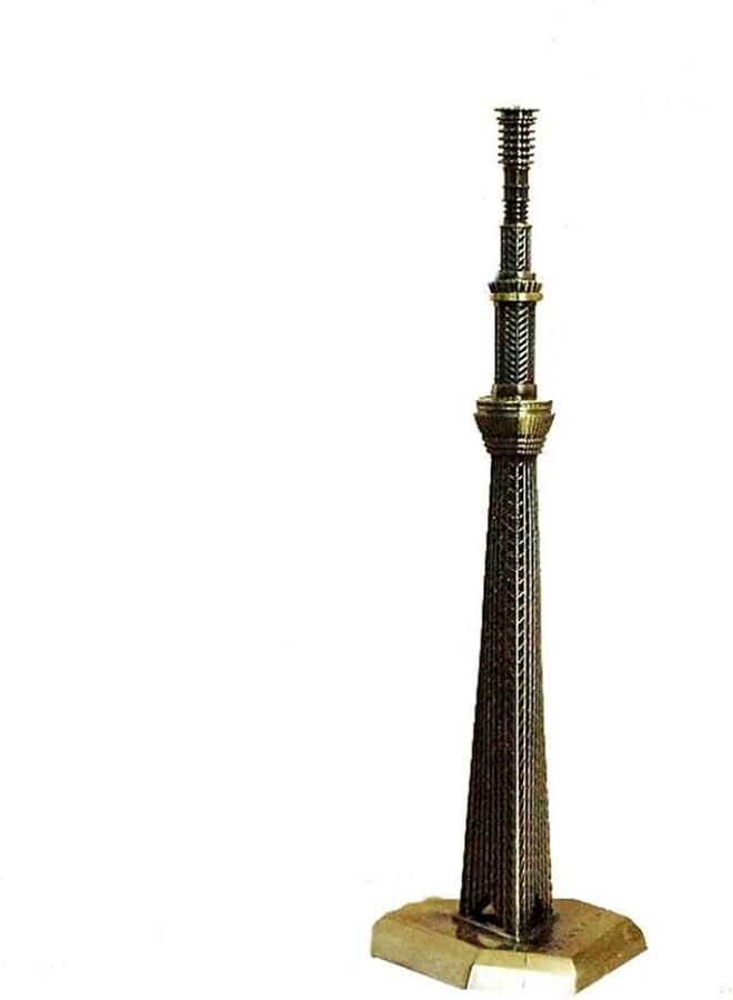7.5 Inch Japanse Tokyo Sky Tree Architectuur Model Bronzen Beeldhouwkunst Tokyo Toren Metalen Ambachten Beelden voor Bar Party Woonkamer Desktop Decoratie Beeldjes