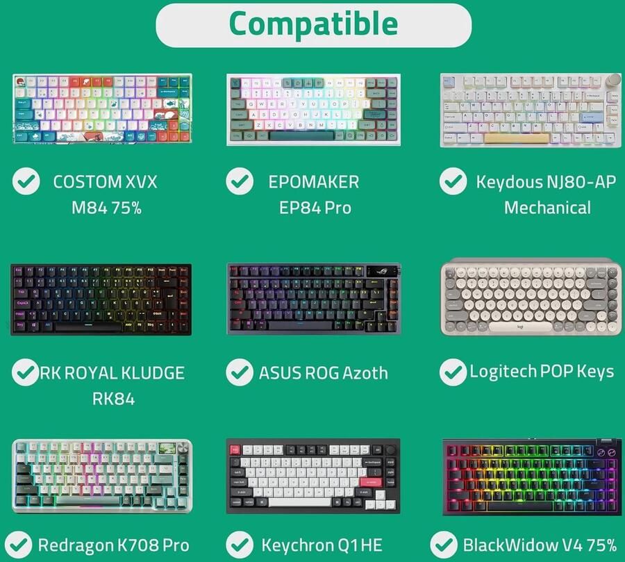 75%-toetsenbord hardcase compatibel met Razer BlackWidow V4 75% YUNZII B75 PRO Keychron Q1 HE Q1 Ultra AULA S75 PRO reisetui (Slim) voor 84-toetsen p toetsenbord