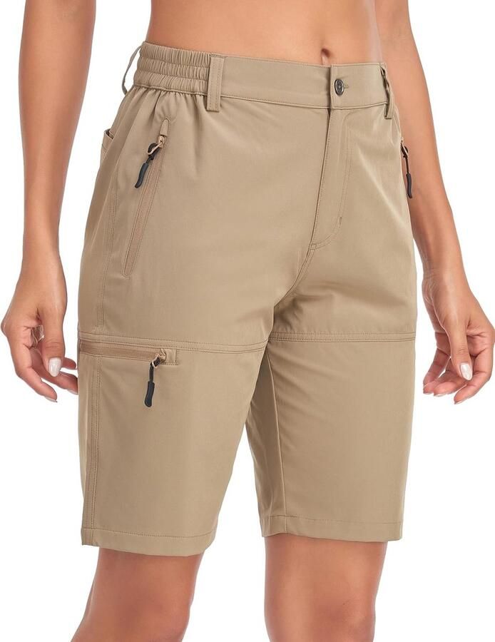 8 10 Wandelschoenen Sneldrogend Lichtgewicht Golf Lange Cargo Shorts Casual met Zakjes voor Reizen en Buitenactiviteiten