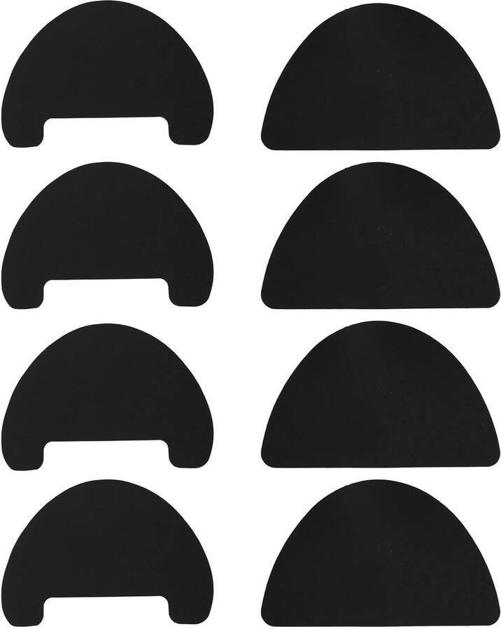 8-delige set zelfklevende schoenreparatie patches voor leren hakken en sneakers ideaal voor het herstellen van gaten in sportschoenen en laarzen (Zwart)