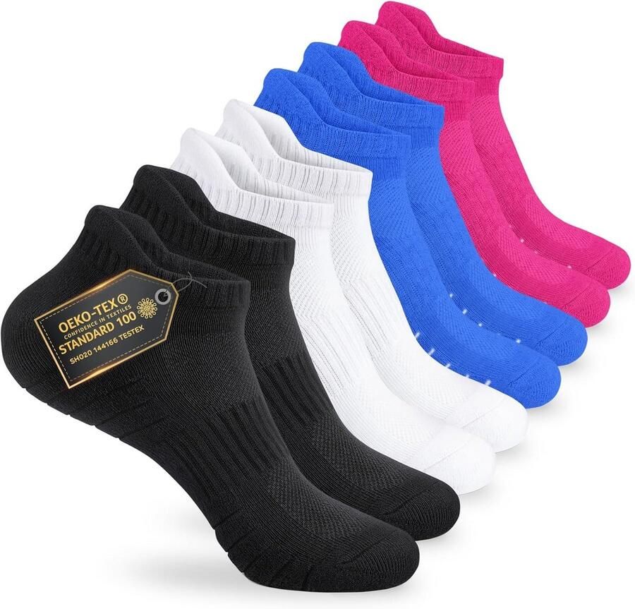 8 Paar Enkelsokken Unisex Katoen Sportsokken voor en Training en Hardlopen