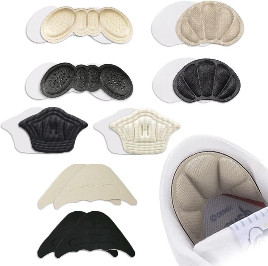 8 Paar Hielkussens voor Dames Hielbeschermers voor Te Losse Schoenen Plak Hielkussens Voorkom Blaren Comfortabele Hielpads voor Sneakers en Hakken