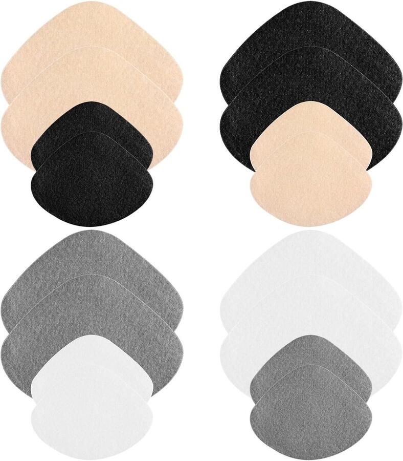 8 Paar Schoen Patches voor Gaten Heelpads voor Schoenreparatie Lijmpatches voor Leren en Sneakers Ideaal voor Hakken en Sportieve Schoenen (Grijs Zwart Wit)