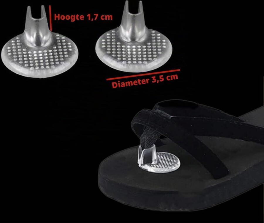 8 Paar Teenkappen voor Flip Flops en Sandalen Transparante Siliconen Bescherming tegen Pijn en Blaren voor en