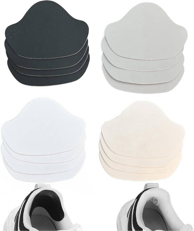 8 paar zelfklevende schoenpatches voor hielreparatie Leer en sportschoenen Beschermende hielreparatie Vier kleuren Allecto Plus