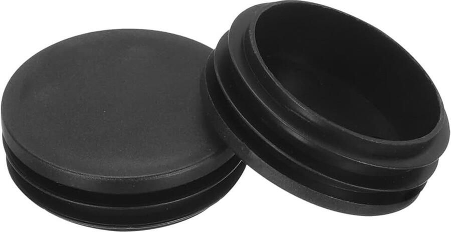 8 stuks lamellenstoppen rond 50 mm buisstop kunststof buisafdekking stop eindstop afsluitstop doppen glijders voor ronde buis stoelpoten zwart