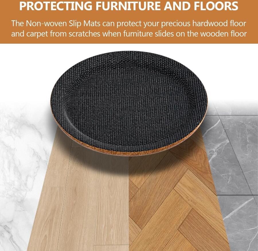 8 stuks meubelglijders ronde meubelonderzetters anti-slip pads meubelglijders voor zware meubels zijn geschikt voor alle soorten meubels