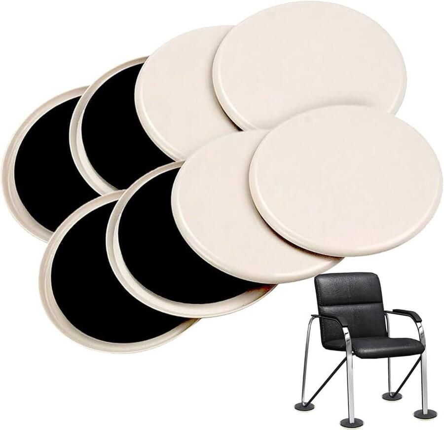 8 stuks meubelglijders zelfklevende teflon glijplank zelfklevende meubelschuivers voor stoelen meubels en voor Thermomix