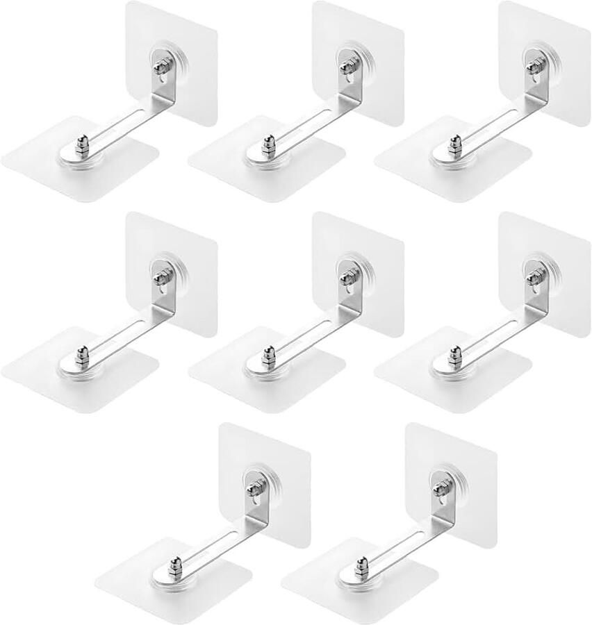 8 stuks meubelmuuranker anti-tip meubelankers meubelmuurbevestiging kledingkastwandveiligheidsbevestigingen zelfklevende meubelwandankers geschikt voor het bevestigen van meubels