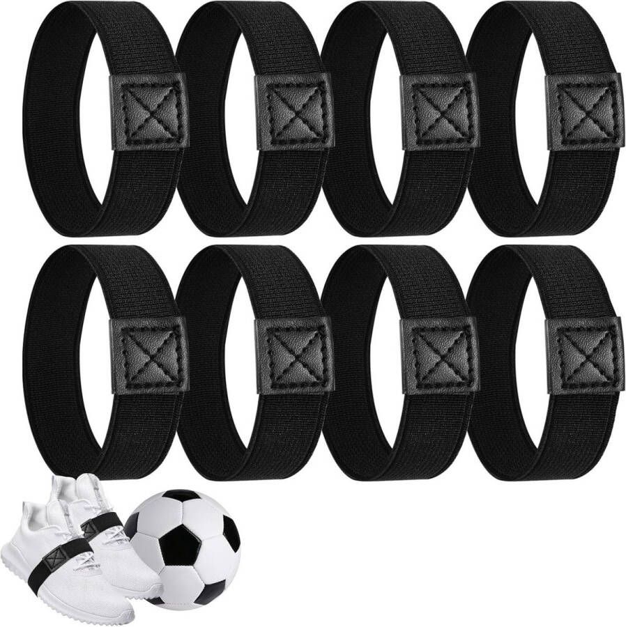 8 Stuks Veters Fixeerbanden Anti Drop Elastische Bandjes voor Kinderen Voetbalschoenen & Hoge Hakken Geschikt voor Sportschoenen & Platte Schoenen