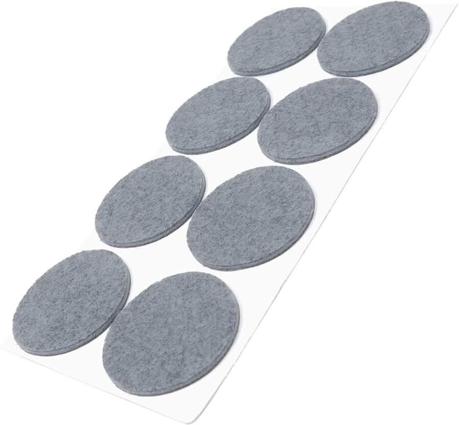 8 x zelfklevende viltglijders Grijs ø 50 mm Rond Meubelviltglijders met een dikte van 3 5 mm Meubel- en vloerbescherming
