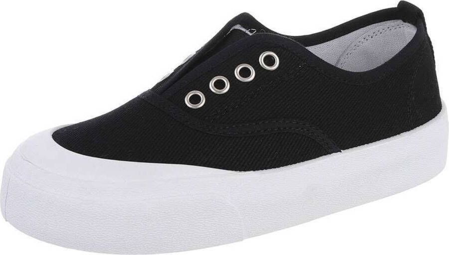 888 lage sneaker schoenen sier gaten zwart wit