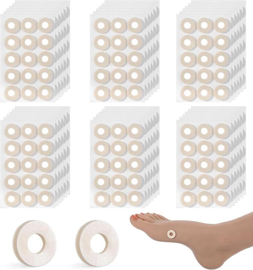 90 Stuks Corn Patches en Drukbescherming Ringen Zelfklevende Latex Kussens voor Comfortabele Voeten in Sneakers en Hakken