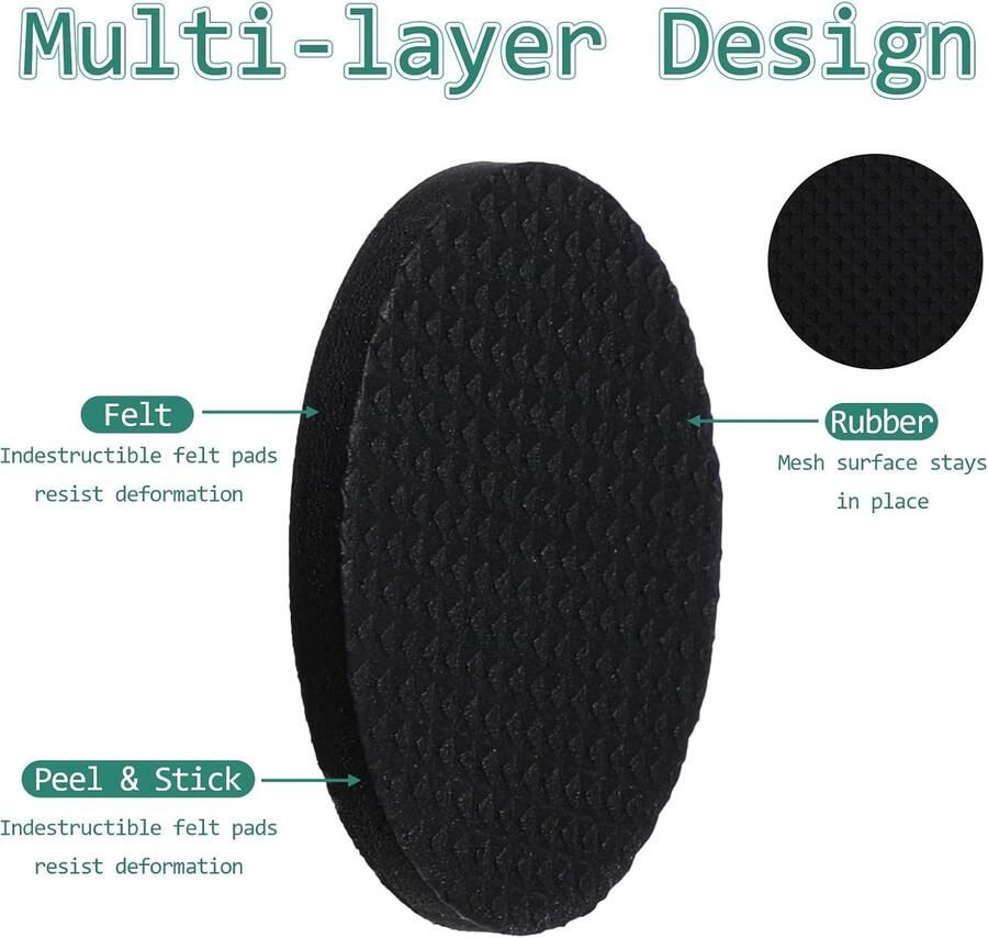 93 stuks antislippads zelfklevend antislip voor meubels antislipstickers rubberen mat voor meubelpoten stoelpoten tafels banken bescherming van je meubels en hardhouten vloeren 8 maten