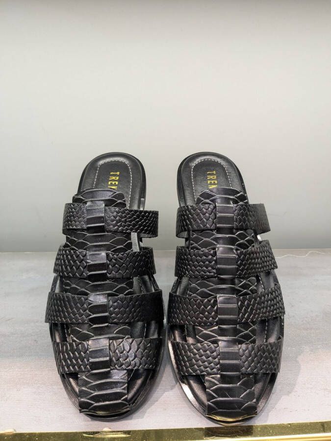 A Brand Footwear Heren Sandalen Mannen Sandalen 100% Echt Leer Romeinse Stijl Zwart