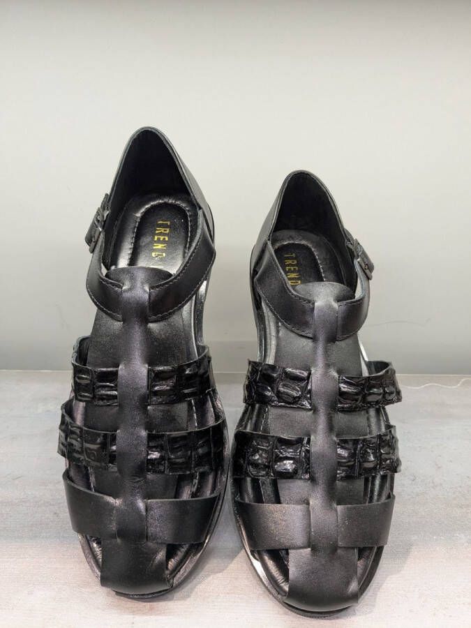 A Brand Footwear Heren Sandalen Mannen Sandalen 100% Echt Leer Romeinse Stijl Zwart