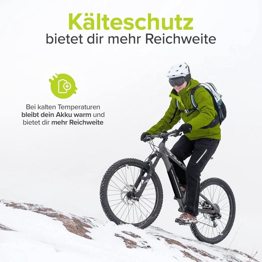 Accuhoes voor e-bike universele pasvorm bescherming tegen kou en vuil verbeterde levensduur