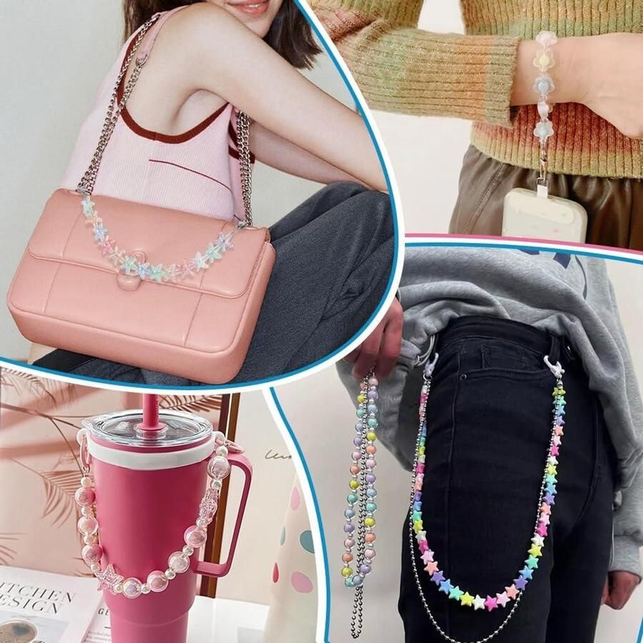 Acryl Schoenketting met Kleurrijke Kralen Decoratie Accessoires voor Sneakers en Sandalen Bloem Ster en Oceaan Thema Stuks