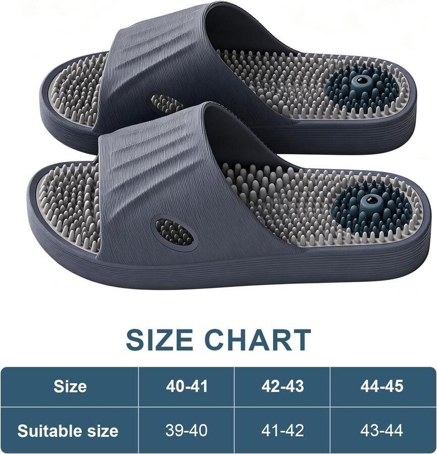 Acupressuur Massage Slippers voor Mannen Antislip voor Badkamer en Thuis Pijnverlichting en Verbetering van Bloedcirculatie Comfortabel en Relaxerend