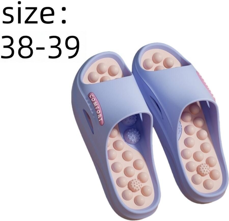 Voetmassage sloffen-Acupressuur sloffen-antislip sloffen-massage sloffen- blauw