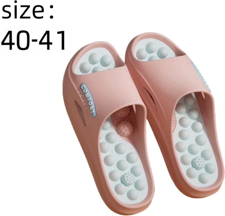 Voetmassage sloffen-Acupressuur sloffen-antislip sloffen-massage sloffen- roze