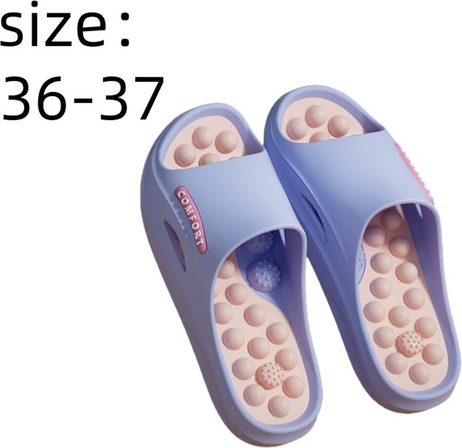 Acupressuurmassageslippers therapeutische reflexologiesandalen antislipmassageschoenen blauw