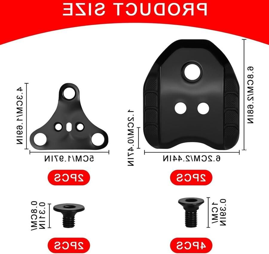 Adapter voor Fietsschoenen 2 Stuks Compatibele Fietskleppen voor Shi o SPD Ideaal voor Racefietsen en MTB met 3-Gat Platen