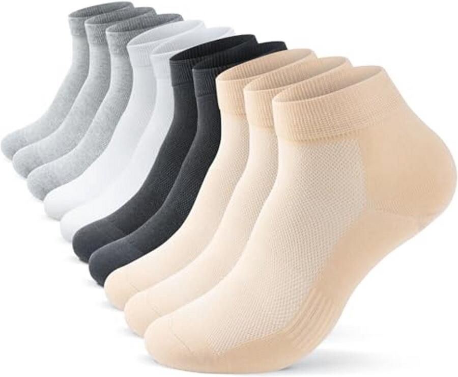 Ade d Sneakersokken voor en 10 Paar Korte Sportsokken voor Tennissen Wandelen en Hardlopen