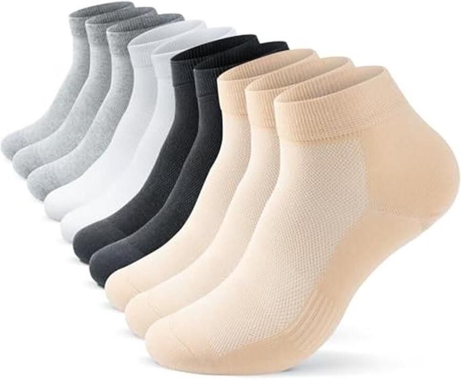 Ade d Sneakersokken voor en 10 Paar Korte Sportsokken voor Tennissen Wandelen en Hardlopen